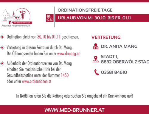 URLAUB VON Mi. 30.10. BIS FR. 01.11